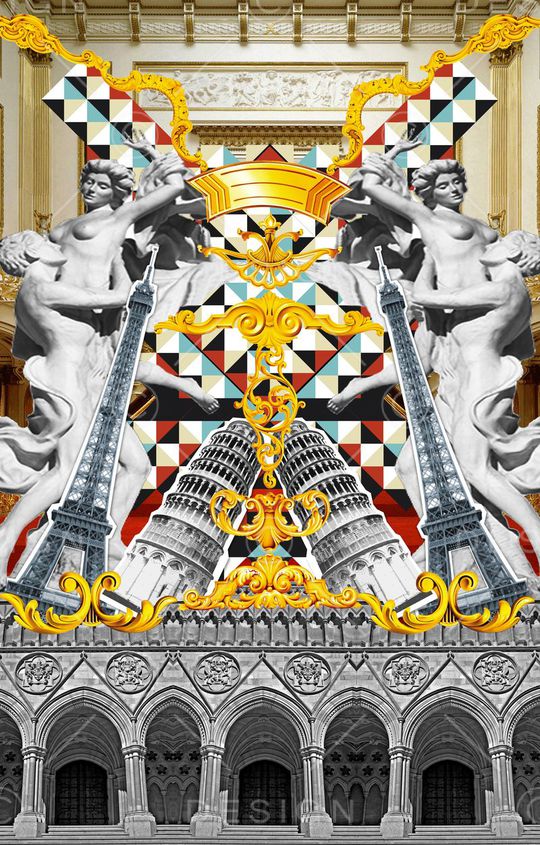 埃菲尔铁塔印花华亿平台图片