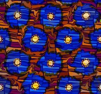 451391-时尚大牌知性女人花卉几何华亿平台