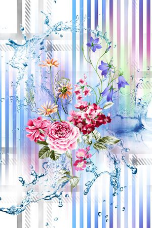 花卉印花华亿平台图片