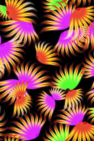 绚丽羽毛印花华亿平台图片