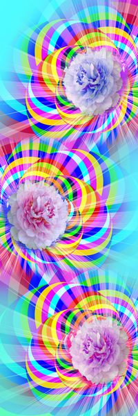 花卉 长巾 设计印花华亿平台图片