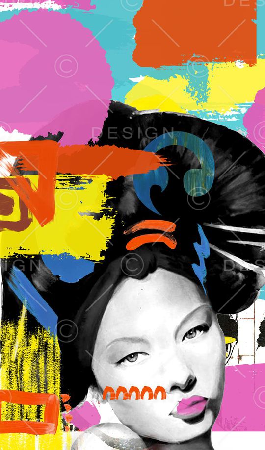 人物插画印花华亿平台图片