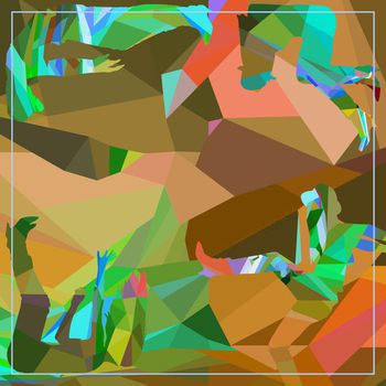 451585-时尚手绘色块几何抽象方巾华亿平台（wd