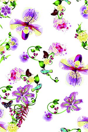 复古印花华亿平台图片