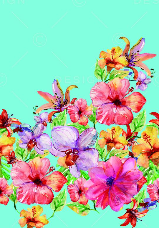 时尚定位花印花华亿平台图片