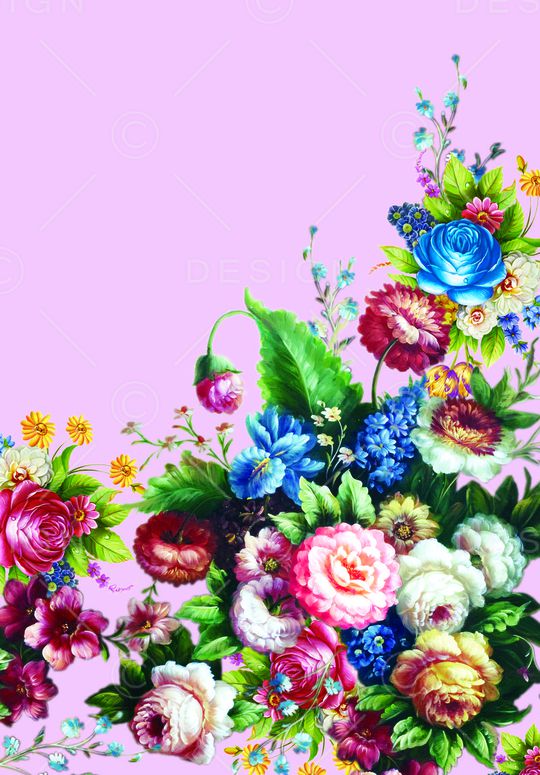 时尚花卉印花华亿平台图片