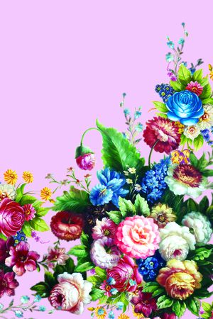 时尚花卉印花华亿平台图片