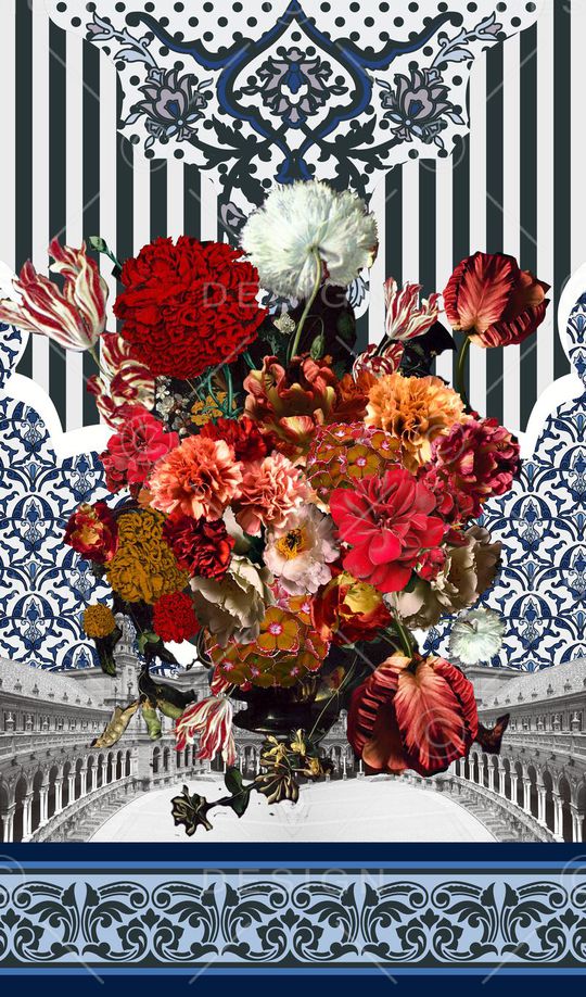 时尚条纹印花华亿平台图片