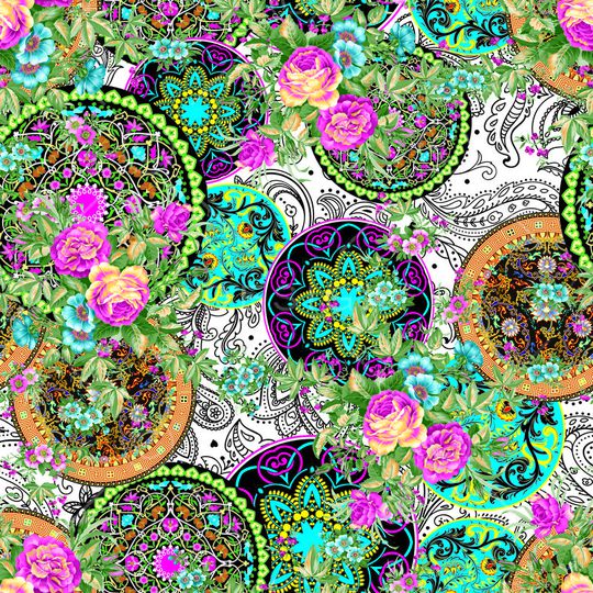 时尚花卉印花华亿平台图片