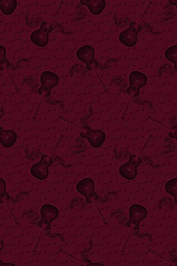 451712-音乐元素吉他音符五线谱