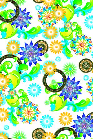 抽象花卉印花华亿平台图片