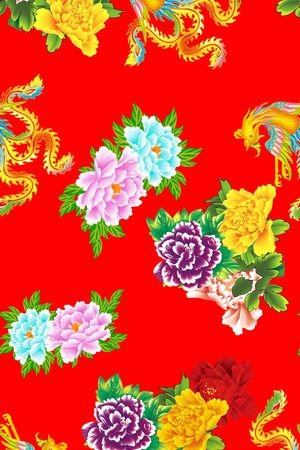 大红花印花华亿平台图片