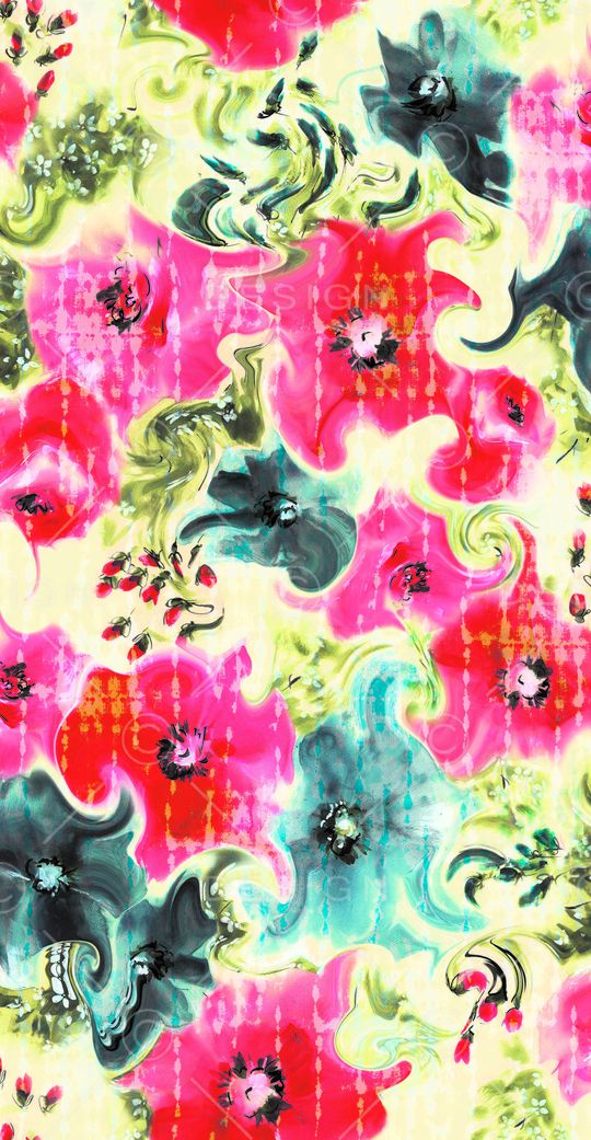 花卉印花华亿平台图片