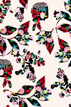 火热奔放娇艳似火印花华亿平台图片