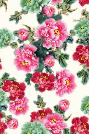 水墨印花华亿平台图片