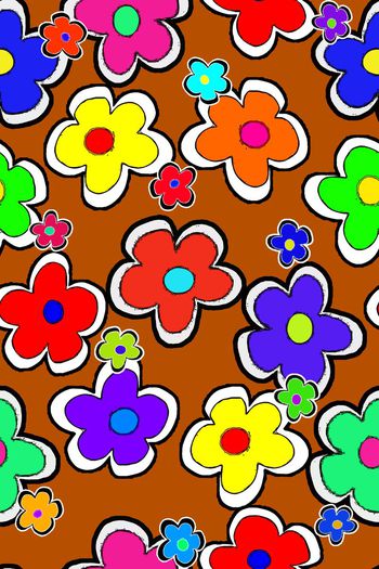 452115-简化彩绘插画大花