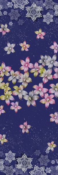 彩色花朵印花华亿平台图片