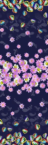 蝴蝶翅膀印花华亿平台图片