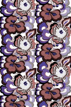 抽象花卉印花华亿平台图片