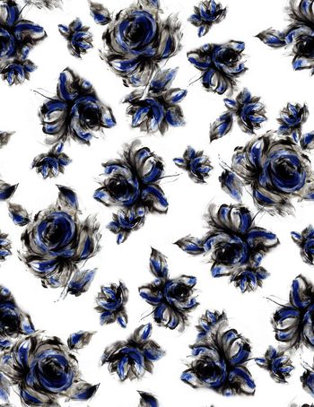 452318-流行时尚抽象风格化花卉印花1