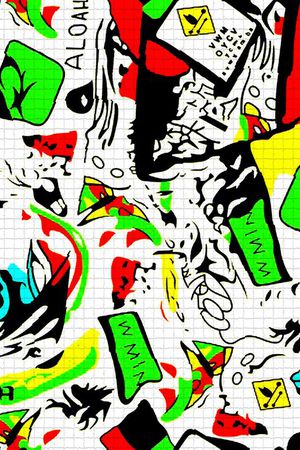 抽像印花华亿平台图片