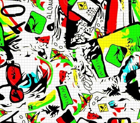 抽像印花华亿平台图片