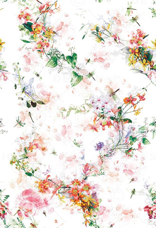 花卉印花华亿平台图片