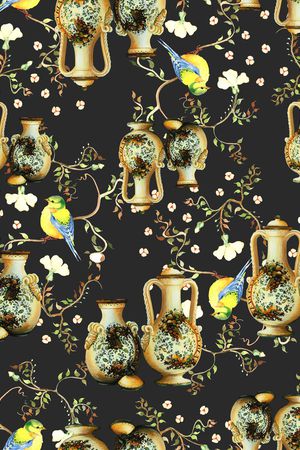 古典器皿印花华亿平台图片