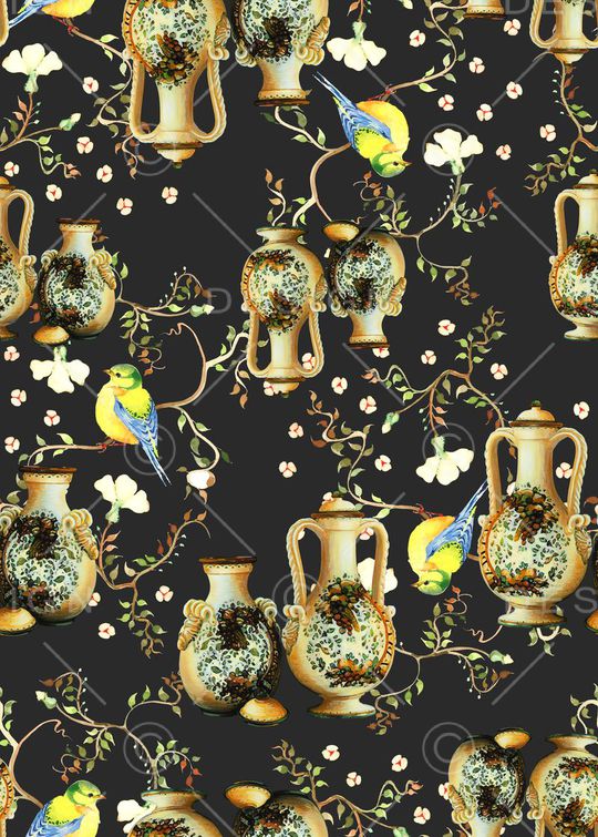 古典器皿印花华亿平台图片