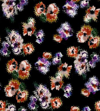 452362-时尚大牌风格化花卉数码印花