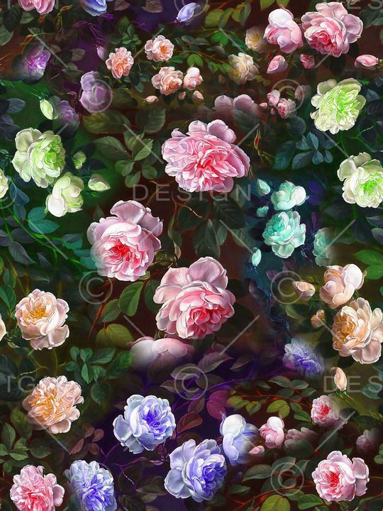 花卉印花华亿平台图片