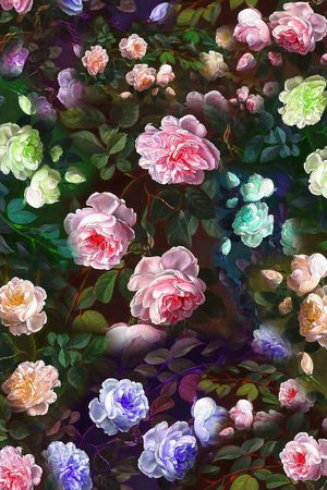 花卉印花华亿平台图片