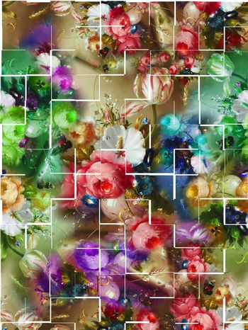 452444-油画花卉拼贴