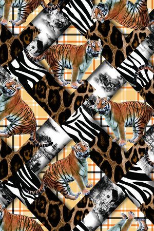 动物纹印花华亿平台图片