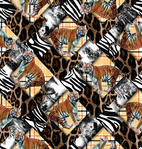 动物纹印花华亿平台图片