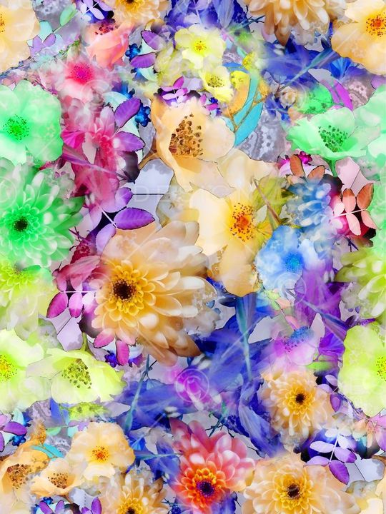 花卉印花华亿平台图片