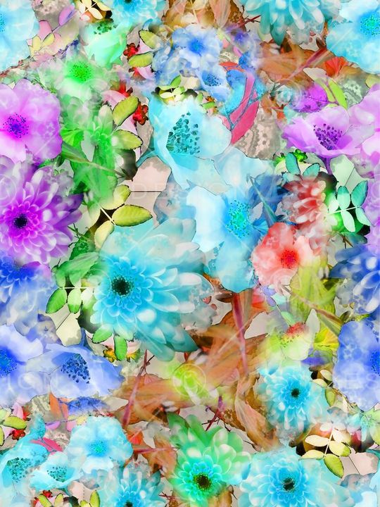 花卉印花华亿平台图片