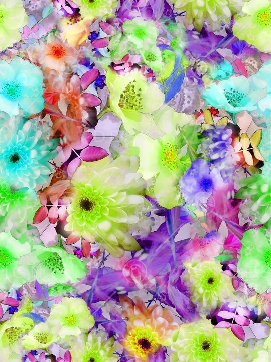 花卉印花华亿平台图片