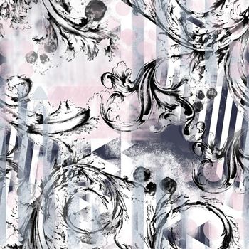 复古印花华亿平台图片