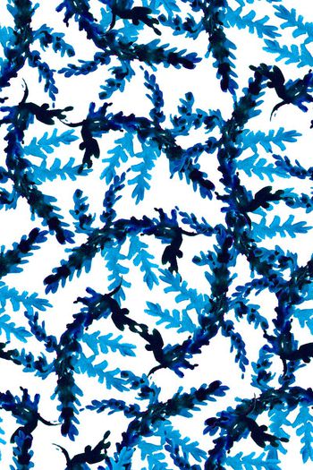 452552-纯原创手绘松树枝 迷彩流行