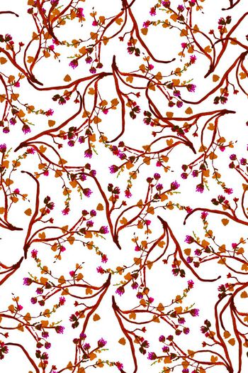 452554-纯原创高端手绘小碎花系列 水墨水彩