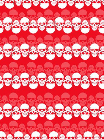 452575-简约时尚深浅骷髅头组合女式衬衣裙装