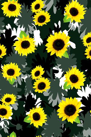 风格化花卉印花华亿平台图片