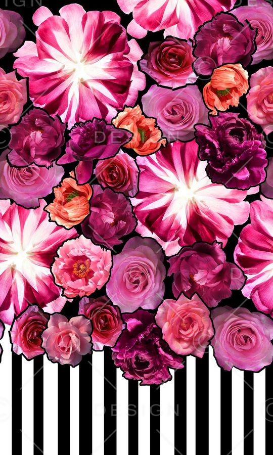 黑白线条印花华亿平台图片