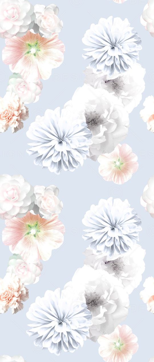 花卉  浅底印花华亿平台图片