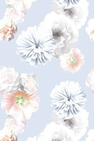 花卉  浅底印花华亿平台图片