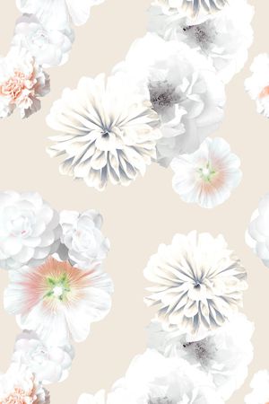 花卉  浅底印花华亿平台图片