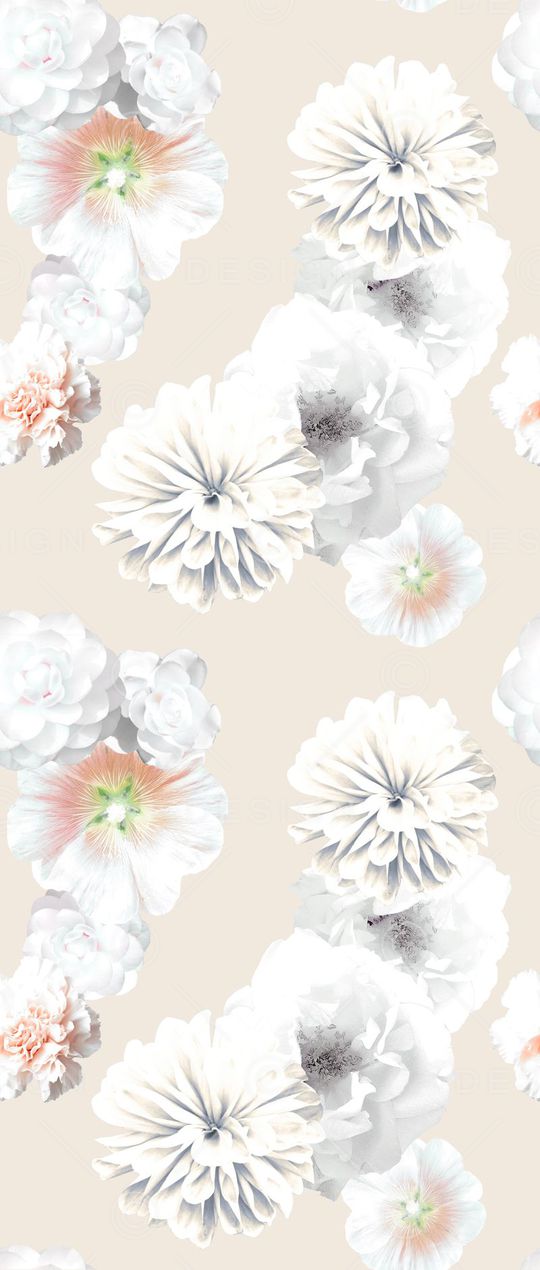 花卉  浅底印花华亿平台图片