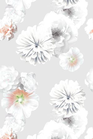 花卉  浅底印花华亿平台图片