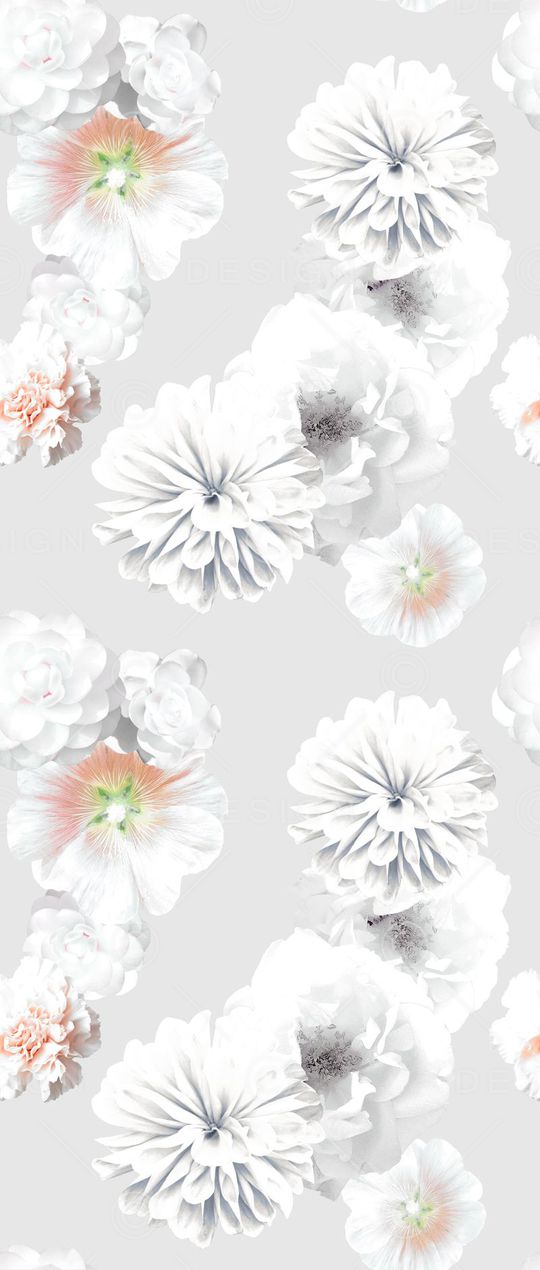 花卉  浅底印花华亿平台图片